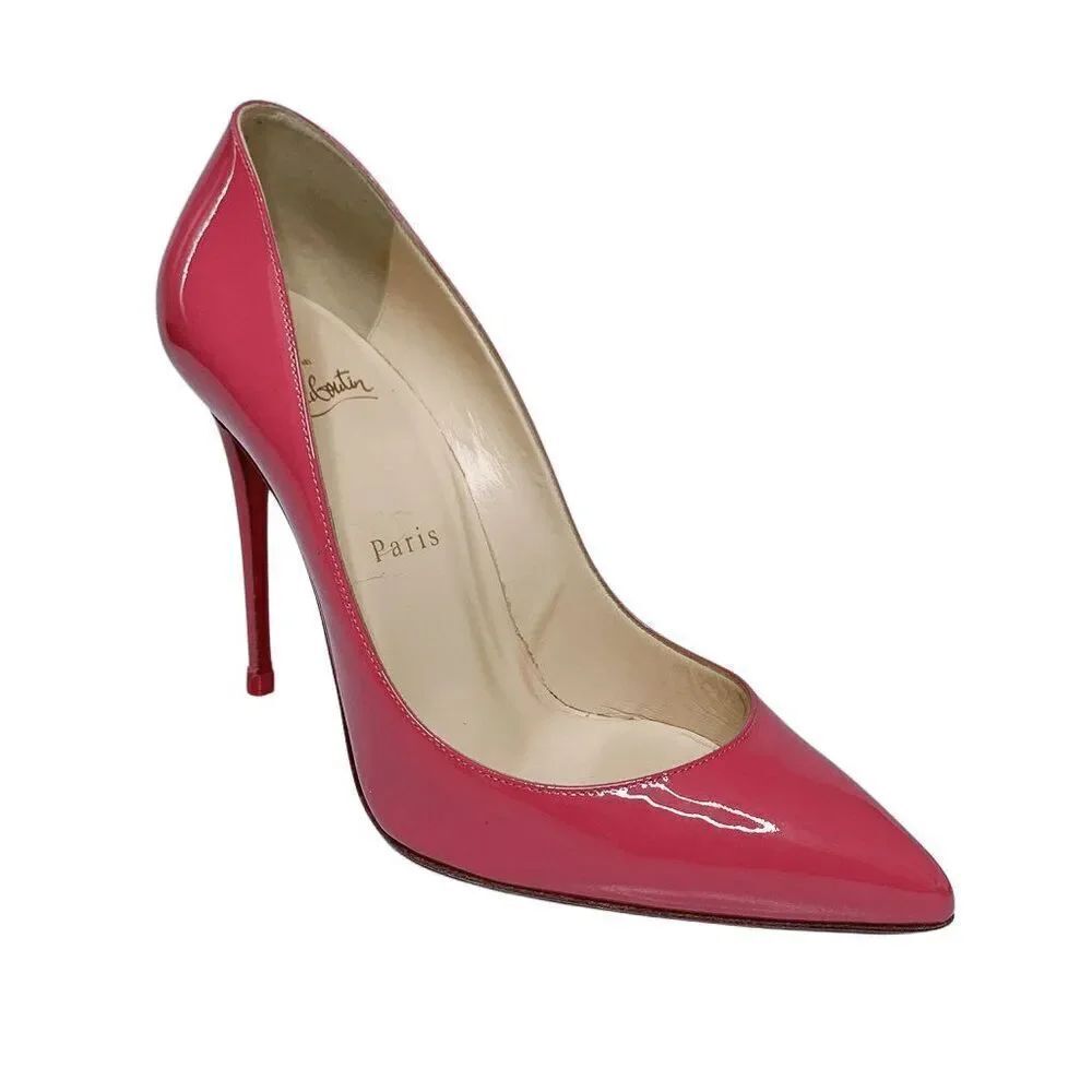 Christian Louboutin Pigalle EU 37 US 7 Pink Patent Leather High Heel Pumps
